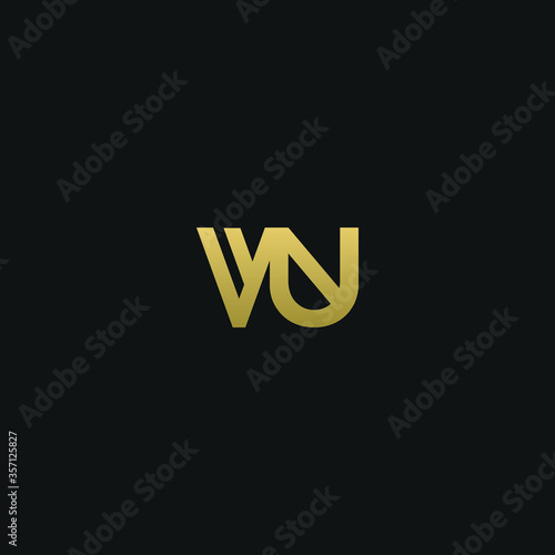 Creative modern elegant trendy unique artistic VU UV V U initial based letter icon logo.