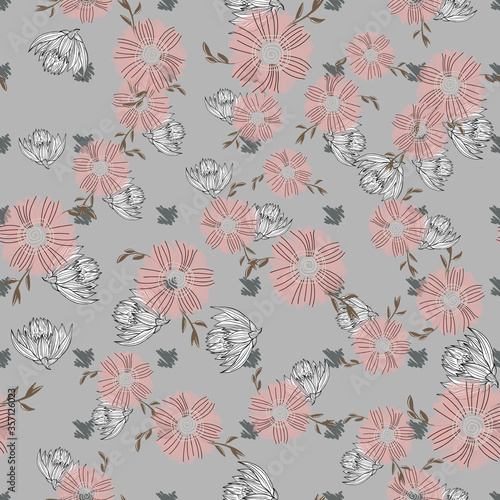  Floral seamless background for textiles, fabrics, covers, wallpapers, print, gift wrapping or any purpose