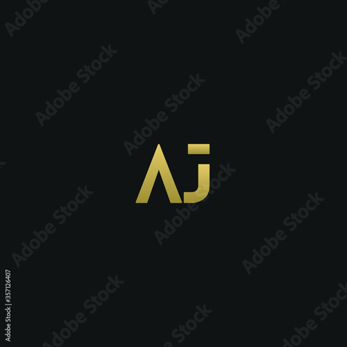 Creative modern elegant trendy unique artistic AJ JA A J initial based letter icon logo.