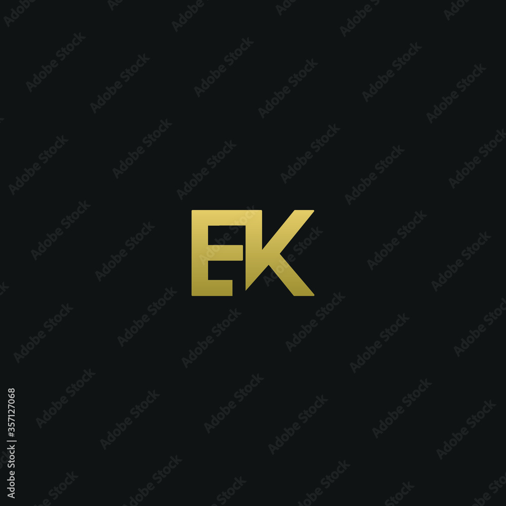 Creative modern elegant trendy unique artistic EK KE E K initial based letter icon logo. Creative modern elegant trendy unique artistic EK KE E K initial based letter icon logo.