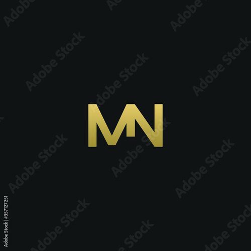 Creative modern elegant trendy unique artistic MN NM M N initial based letter icon logo.