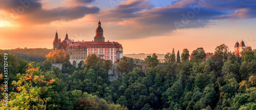 Książ Castle, Sunset panorama