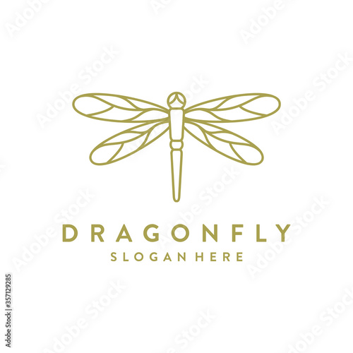 dragonfly logo concept, beauty and fashion design template © Alfaza Std.
