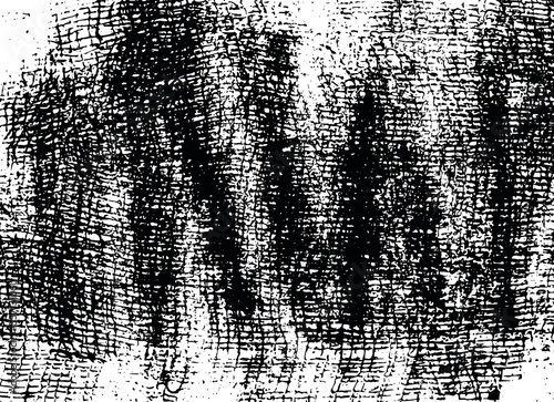 Grunge texture of soft gauze cotton fabric. Abstract monochrome background of coarse crumpled fabric. Vector illustration.