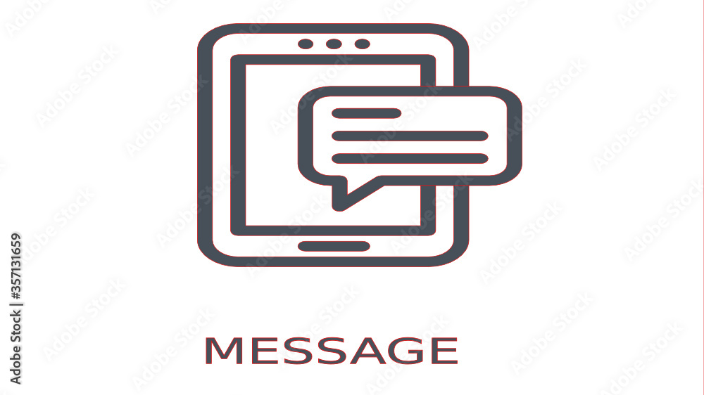 vector illustration of a message vector illustration of a message