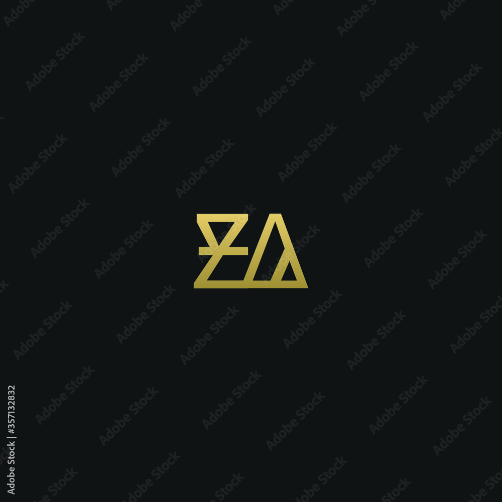 Creative modern elegant trendy unique artistic ZA AZ Z A initial based letter icon logo. Creative modern elegant trendy unique artistic ZA AZ Z A initial based letter icon logo.