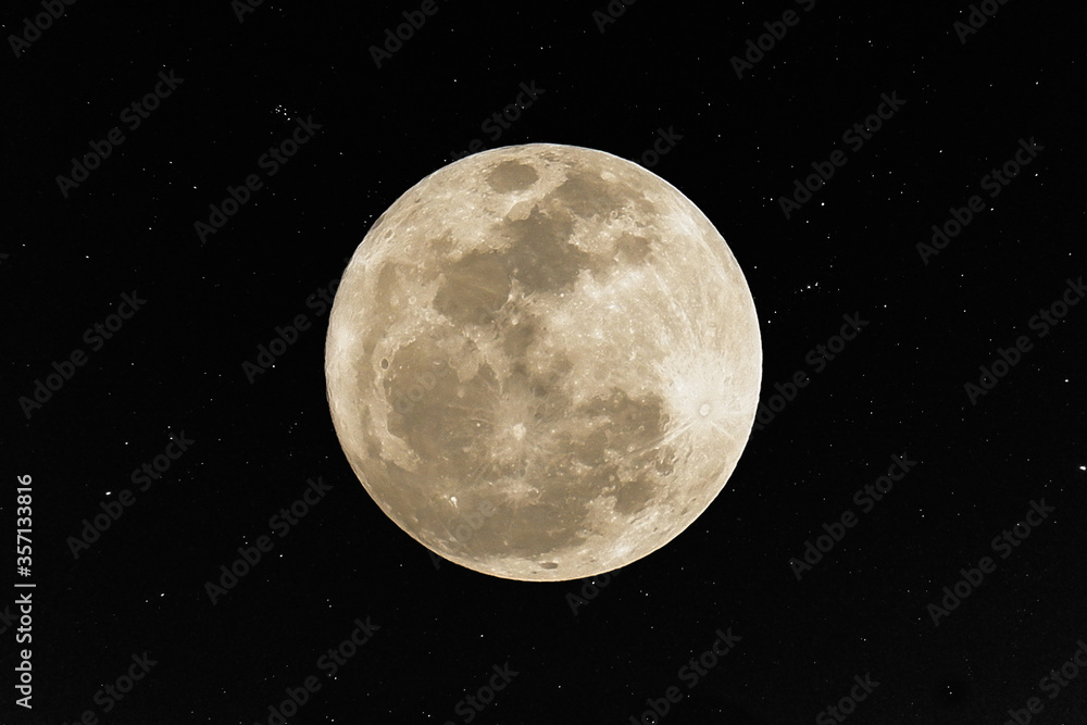 Full moon with little stars in the night. Full moon with little stars in the night.