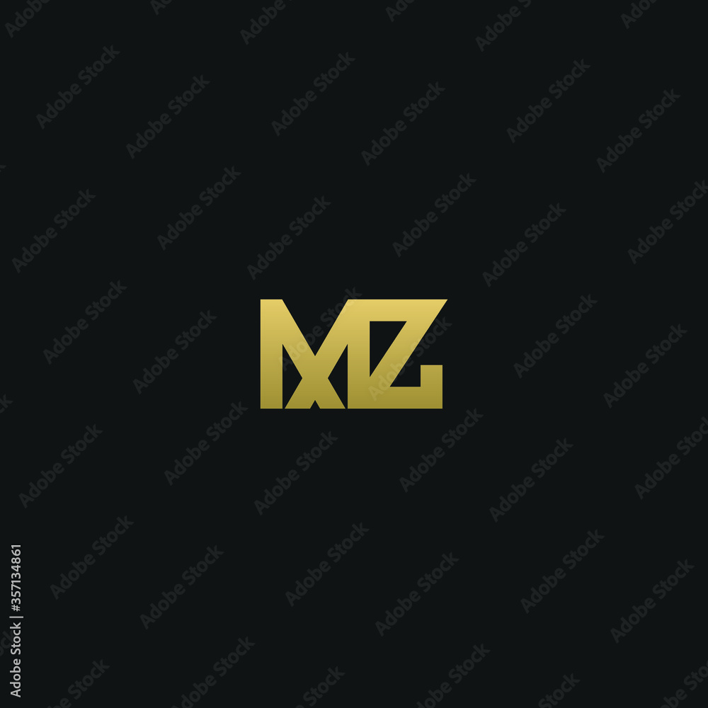 Creative modern elegant trendy unique artistic MZ ZM M Z initial based letter icon logo. Creative modern elegant trendy unique artistic MZ ZM M Z initial based letter icon logo.