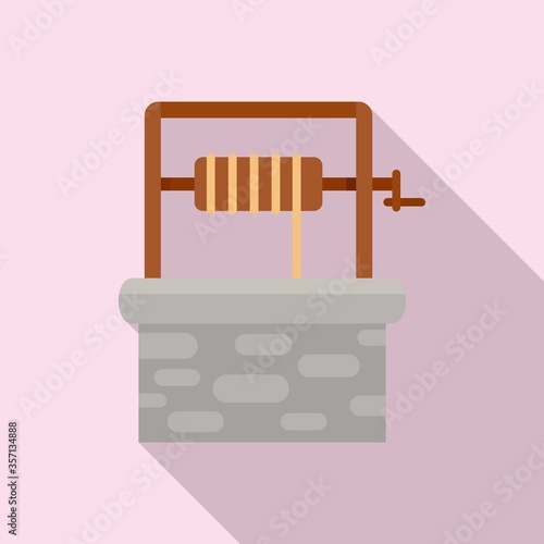 Sump water well icon. Flat illustration of sump water well vector icon for web design