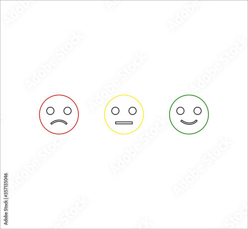 of faces level of satisfaction. illustration for web and mobile design.