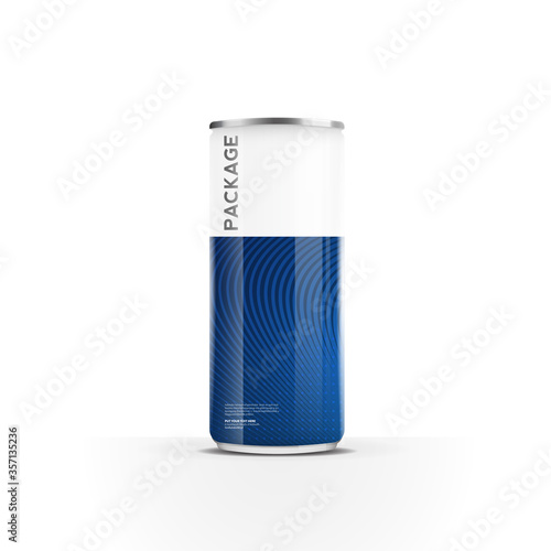 Aluminium cans for beer, water, juice energy drink or soda pack mock up template design on white background.vector.