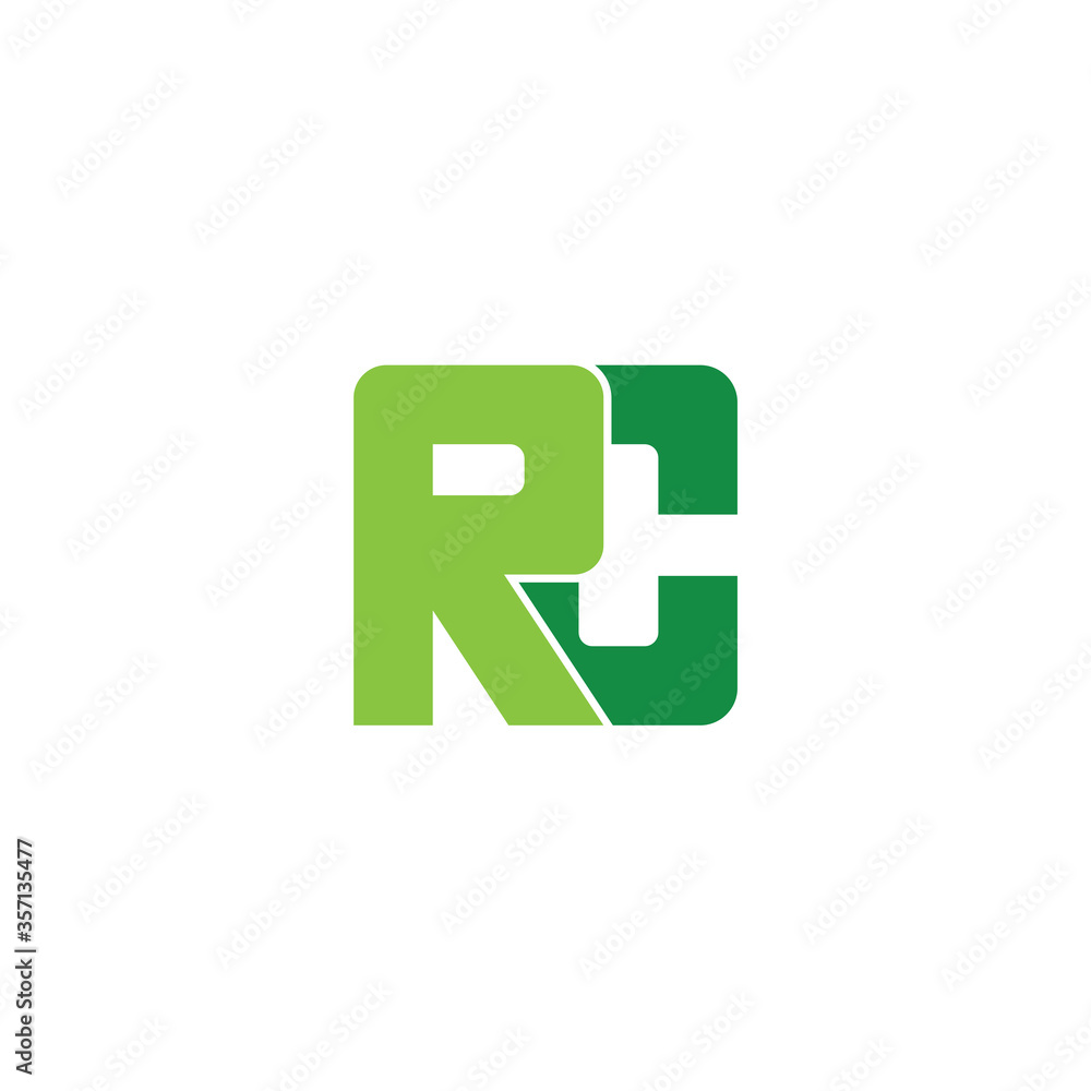 initial letter R and C, RC, CR logo, monogram line art style design and template initial letter R and C, RC, CR logo, monogram line art style design and template
