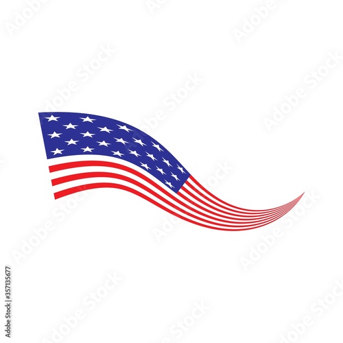 American flag illustration vector