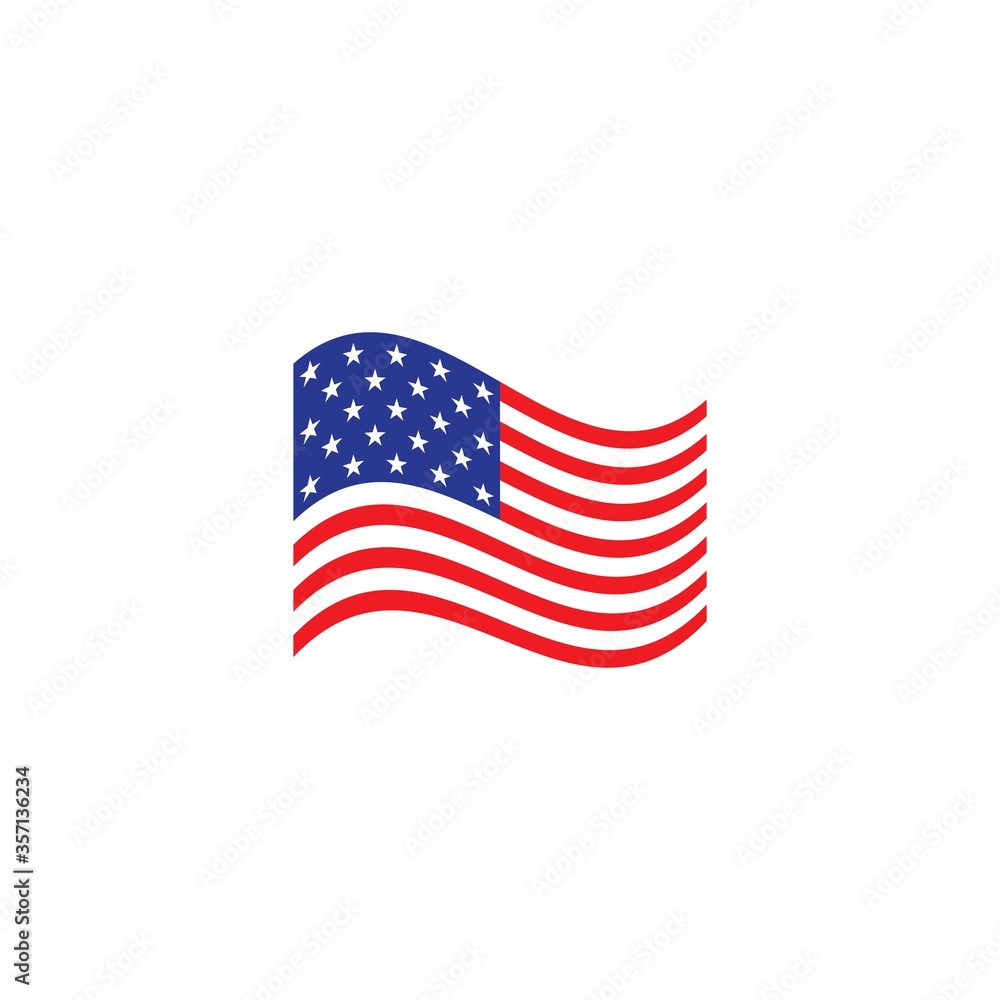 American flag illustration vector