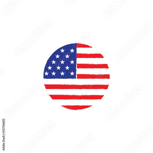 American flag illustration vector