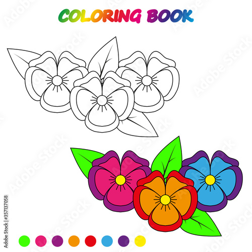 coloring book.  Coloring  page to educate preschool kids .  Game for preschool kids.  Vector cartoon  illustration, worksheet.