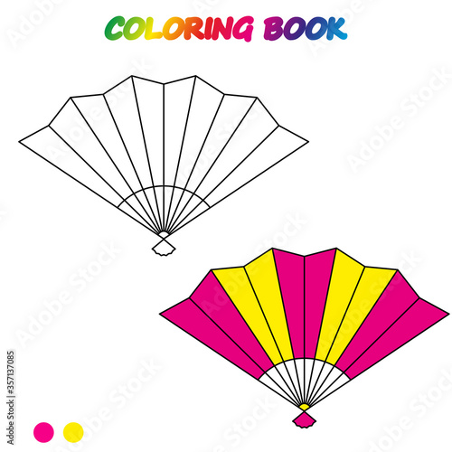 coloring book.  Coloring  page to educate preschool kids .  Game for preschool kids.  Vector cartoon  illustration, worksheet.
