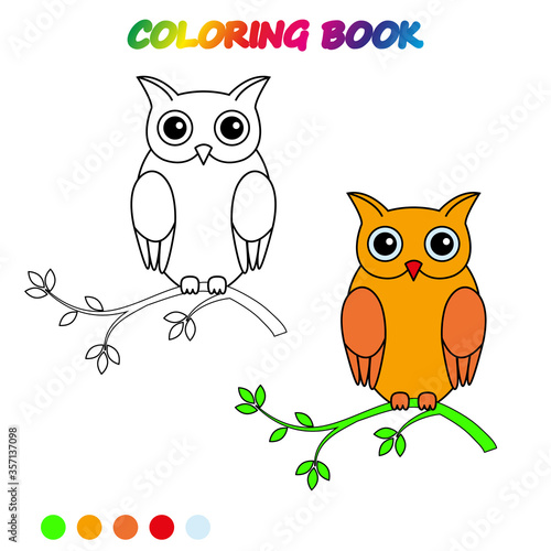 coloring book.  Coloring  page to educate preschool kids .  Game for preschool kids.  Vector cartoon  illustration, worksheet.