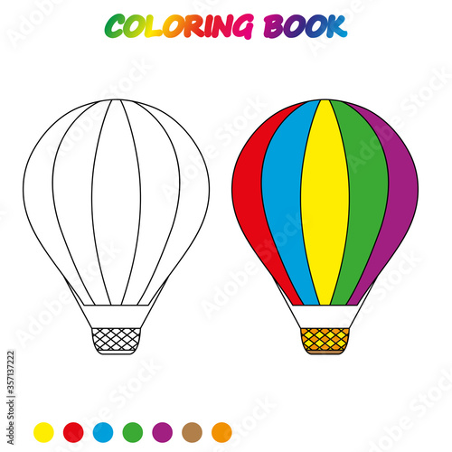 coloring book.  Coloring  page to educate preschool kids .  Game for preschool kids.  Vector cartoon  illustration, worksheet.