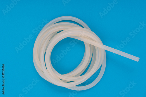 Plastic silicone hose for use in industry and aquariums. photo