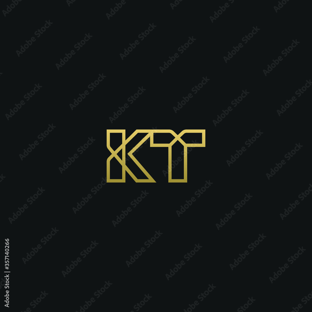 Creative modern elegant trendy unique artistic KT TK K T initial based letter icon logo Creative modern elegant trendy unique artistic KT TK K T initial based letter icon logo