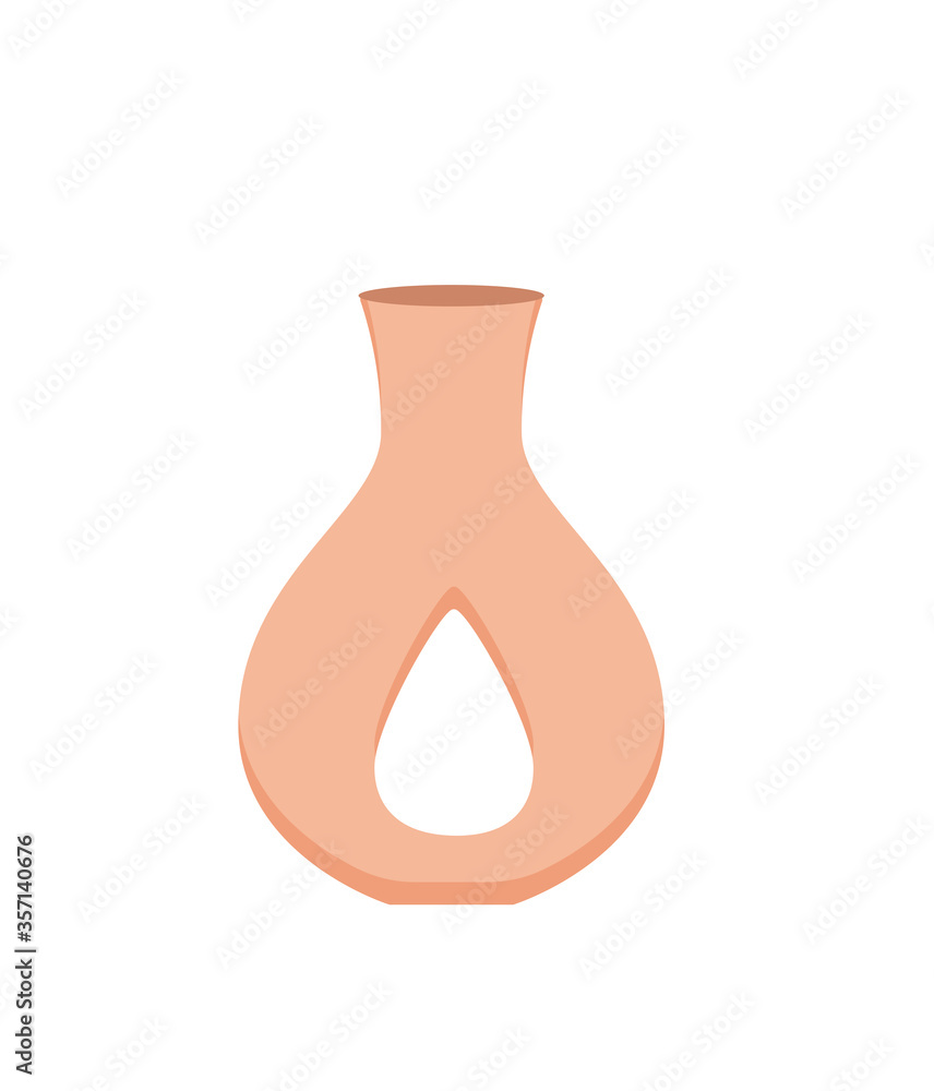 Modern vase vector icon isolated on white. Modern vase vector icon isolated on white.