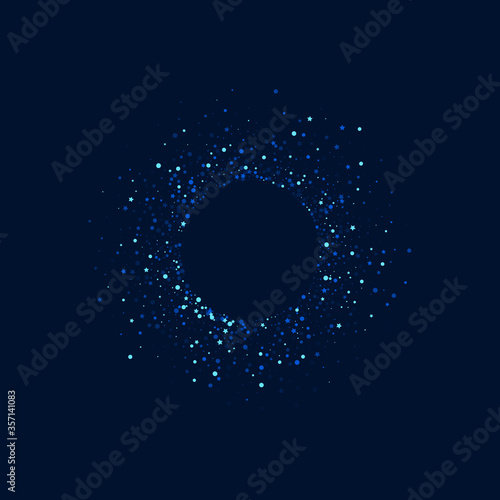 Blue Abstract Vector Dust Template. Dark Holiday 