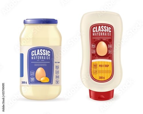 Realistic mayonnaise simple illustration