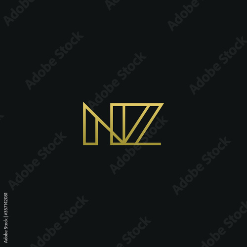 Creative modern elegant trendy unique artistic NZ ZN N Z initial based letter icon logo © Brand Lee