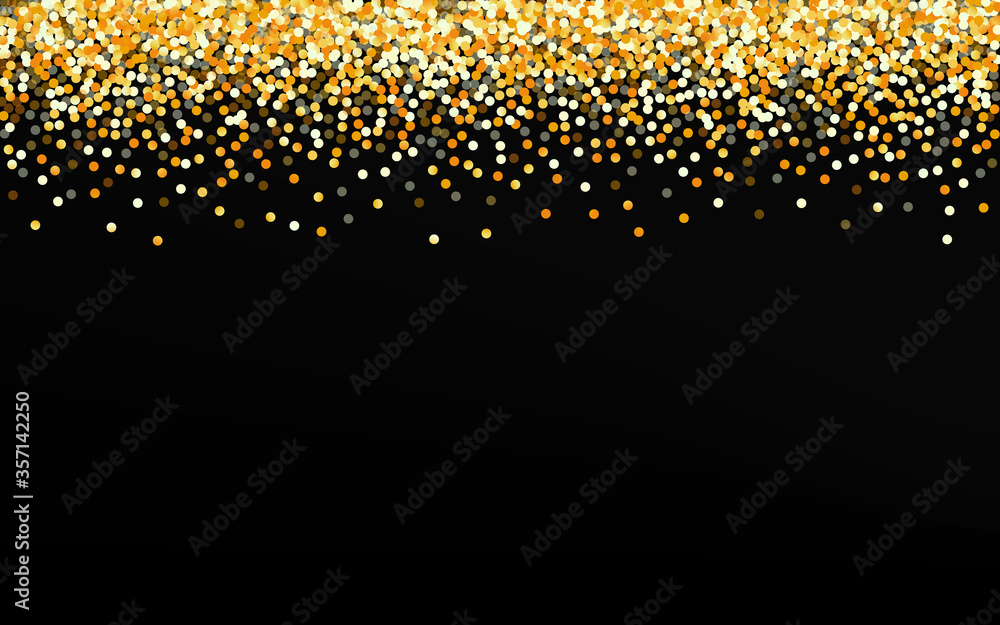 Golden Splash Golden Black Background. Bright 