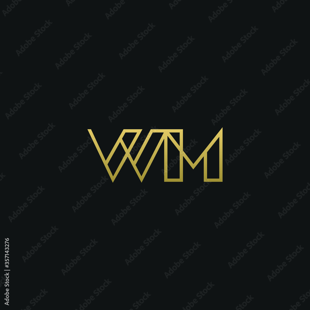 Creative modern elegant trendy unique artistic WM MW M W initial based letter icon logo Creative modern elegant trendy unique artistic WM MW M W initial based letter icon logo