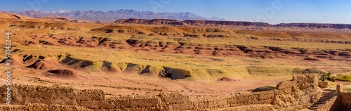 Dry desert near the Unesco world heritage site Ait Benhaddou.  photo