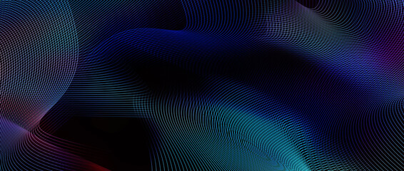 High speed technology concept, Line art light abstract panorama background