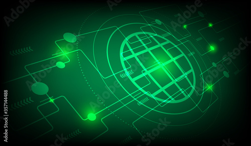 abstract technology background with globe