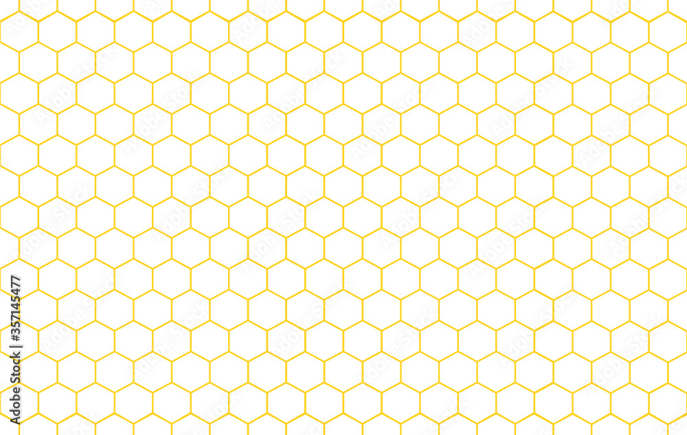 Abstract  Honeycomb seamless pattern on white background. - obrazy, fototapety, plakaty 