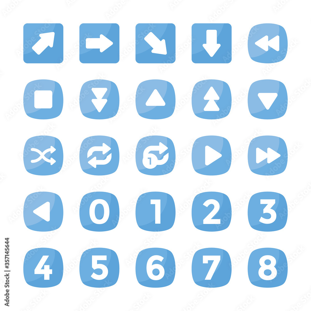 Collection Of Symbols Flat Icons Collection Of Symbols Flat Icons