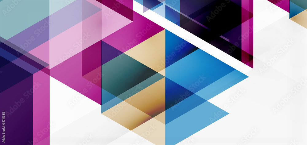 Geometric abstract background, mosaic triangle and hexagon shapes. Trendy abstract layout template for business or technology presentation, internet poster or web brochure cover, wallpaper Geometric abstract background, mosaic triangle and hexagon shapes. Trendy abstract layout template for business or technology presentation, internet poster or web brochure cover, wallpaper
