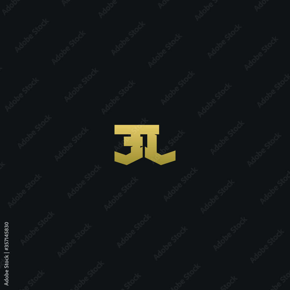 Fototapeta premium Creative modern elegant trendy unique artistic EL LE L E initial based letter icon logo