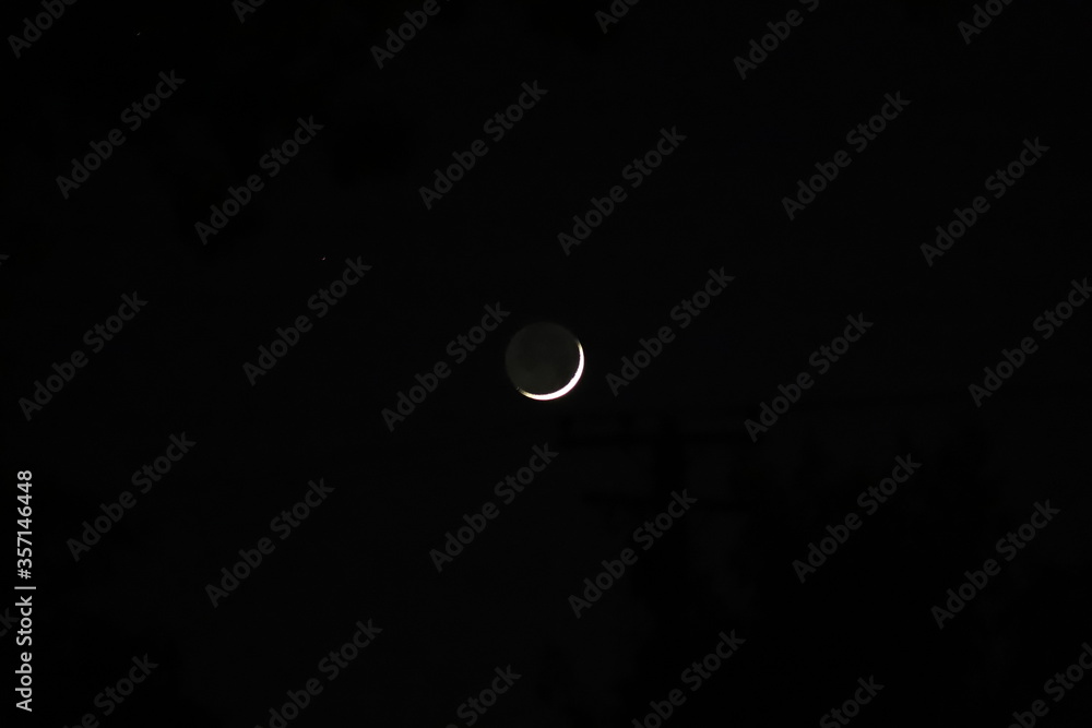 Crescent Moon in the Night Sky Crescent Moon in the Night Sky