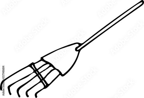 Hand drawn gardening tool isolated. Care for home plants. Stock vector illustration.