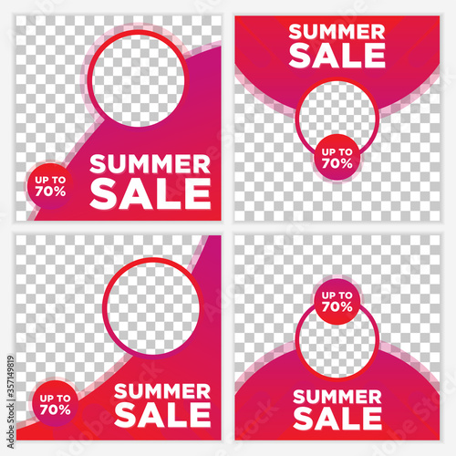 Modern and Unique Social Media Banner Template for Promotion and Digital Marketing. Promotional Square Web Banner for Social Media. Elegant and Simple Discount Promo Ads