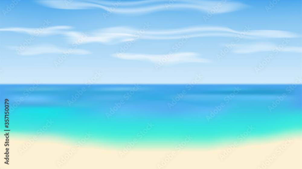 Obraz premium Seaside view, summer beach