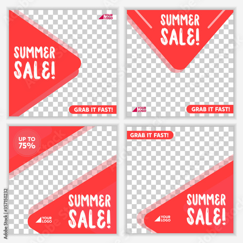 Modern and Unique Social Media Banner Template for Promotion and Digital Marketing. Promotional Square Web Banner for Social Media. Elegant and Simple Discount Promo Ads