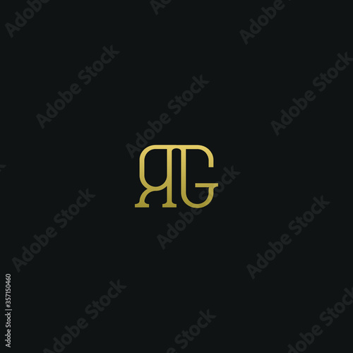 Creative modern elegant trendy unique artistic RG GR R G initial based letter icon logo.