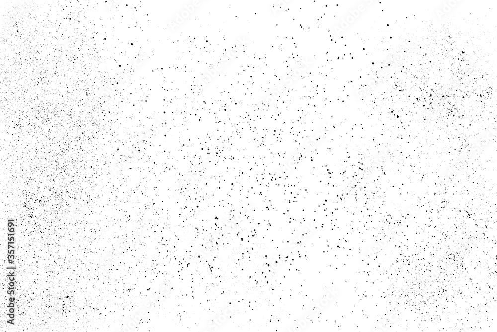 Obraz premium Distressed black texture. Dark grainy texture on white background. Dust overlay textured. Grain noise particles. Rusted white effect. Grunge design elements. Vector illustration, EPS 10.