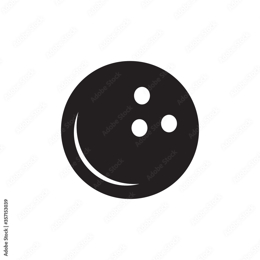 Fototapeta premium bowling ball icon glyph style design