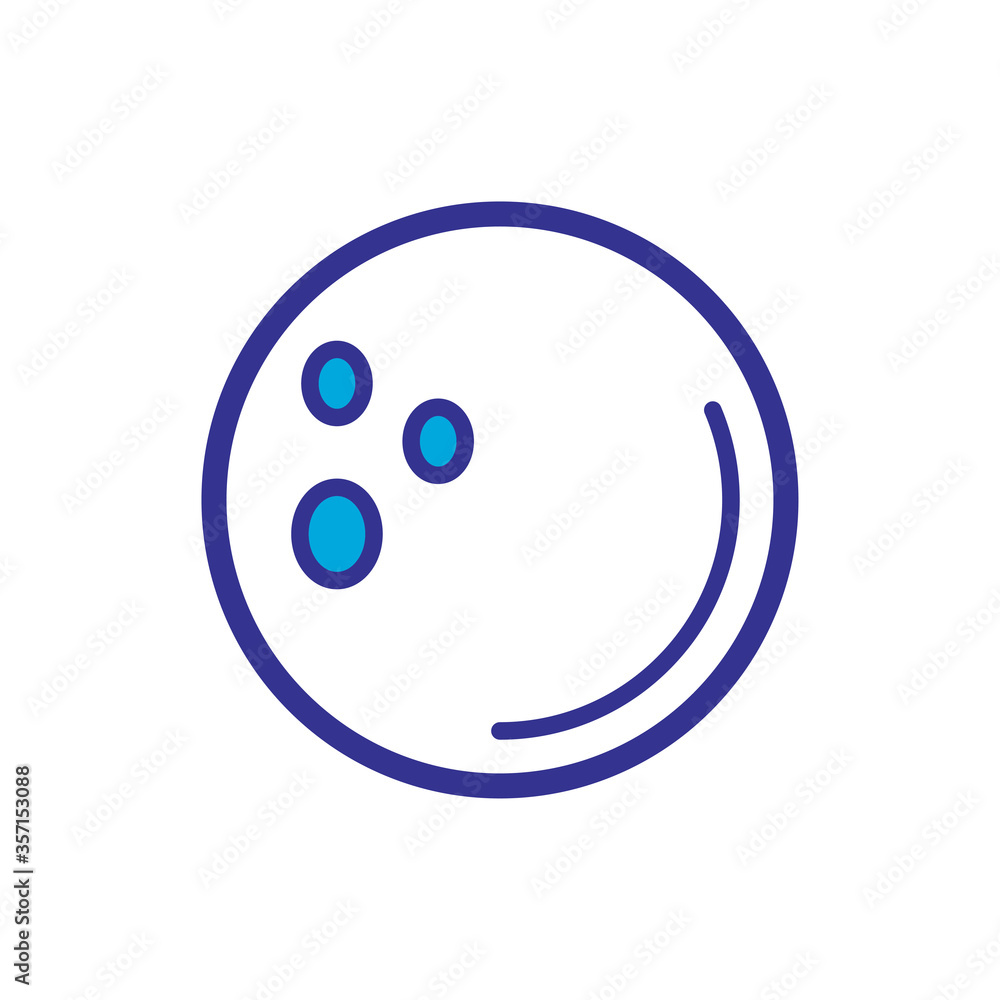 bowling ball icon color style design bowling ball icon color style design