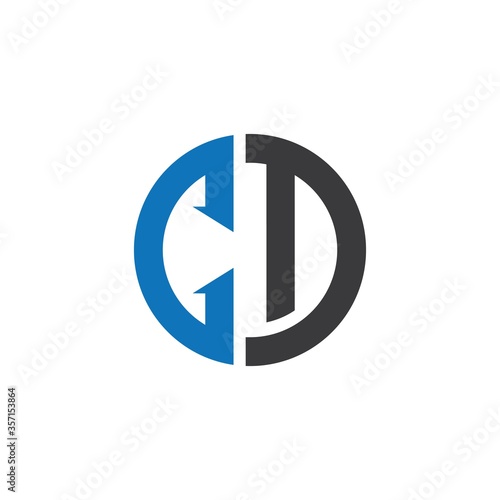 CD logo vector icon illustration