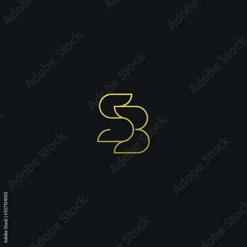 Creative modern elegant trendy unique artistic SB BS S B initial based letter icon logo.