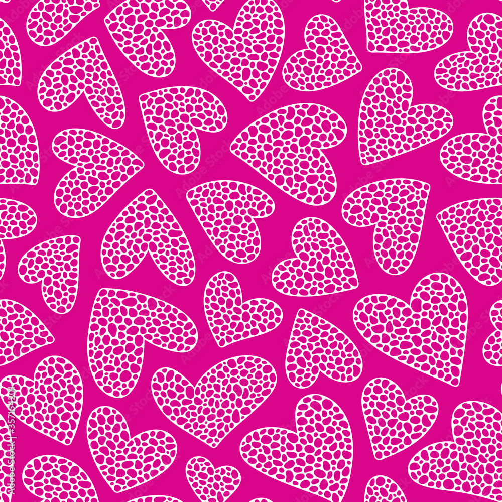 White hearts on a red background. White hearts on a red background.
